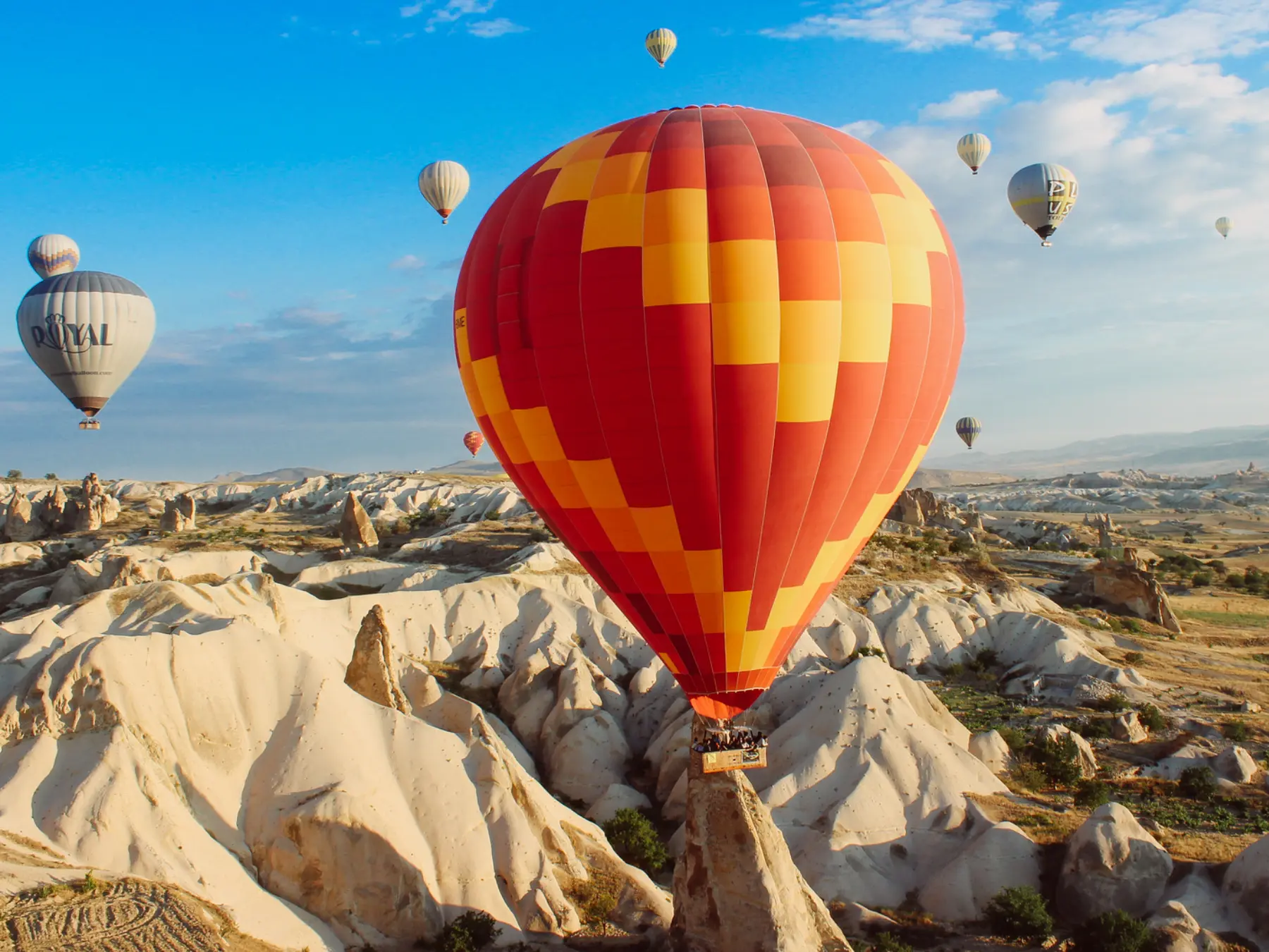 landscape sky balloon hot air balloon